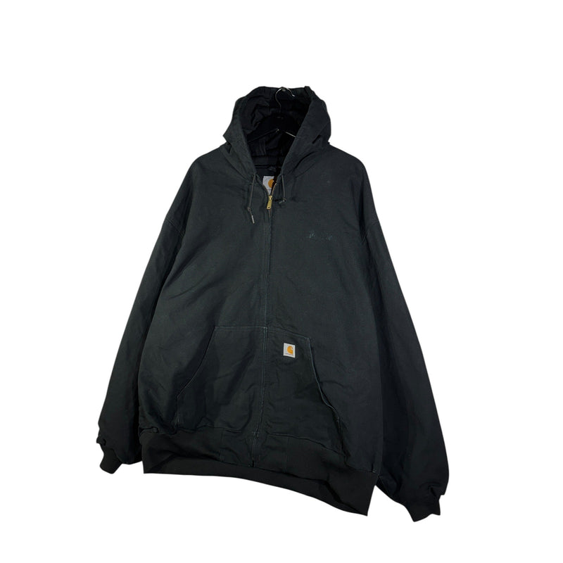 Vintage Carhartt Canvas Hooded Full Zip Workwear Jacket
