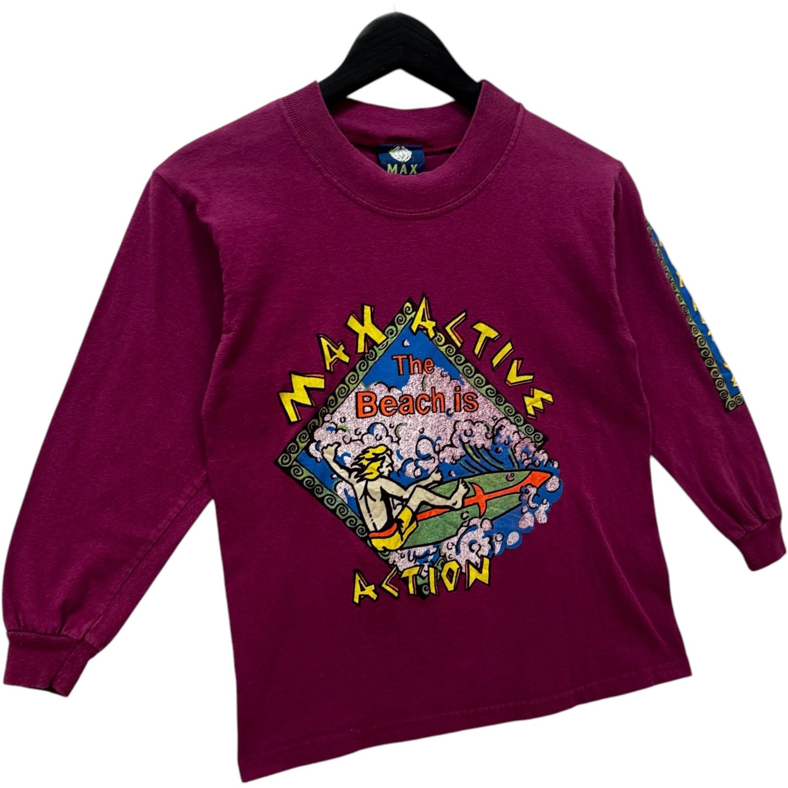 Vintage Max Active Action Youth Long Sleeve Tee