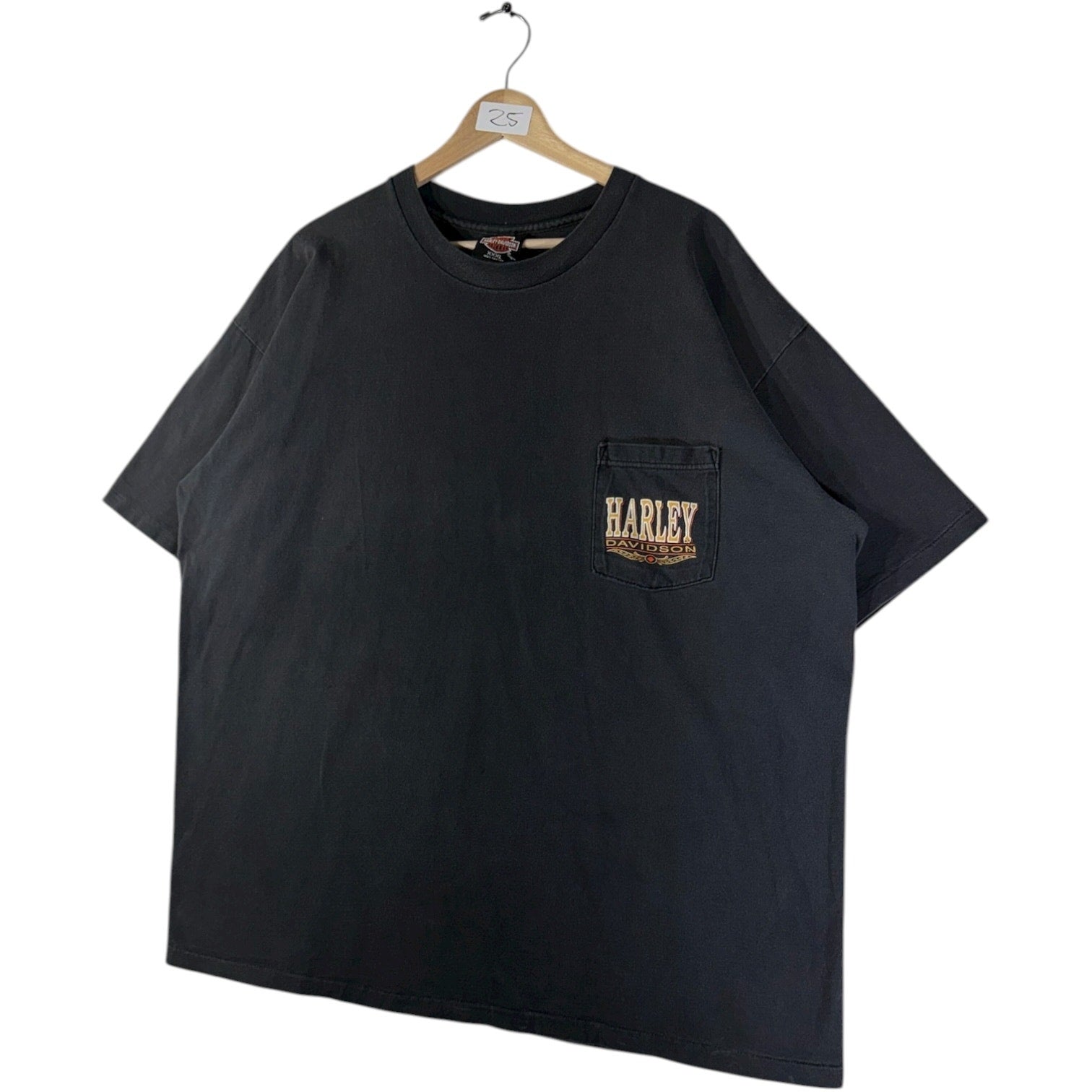 Vintage Harley Davidson Logo Chest Pocket T-Shirt