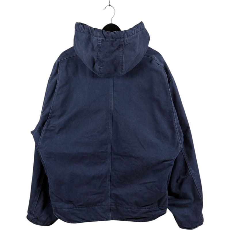 Vintage Carhartt Sherpa Lined Full Zip Hooded Workwear Jacket