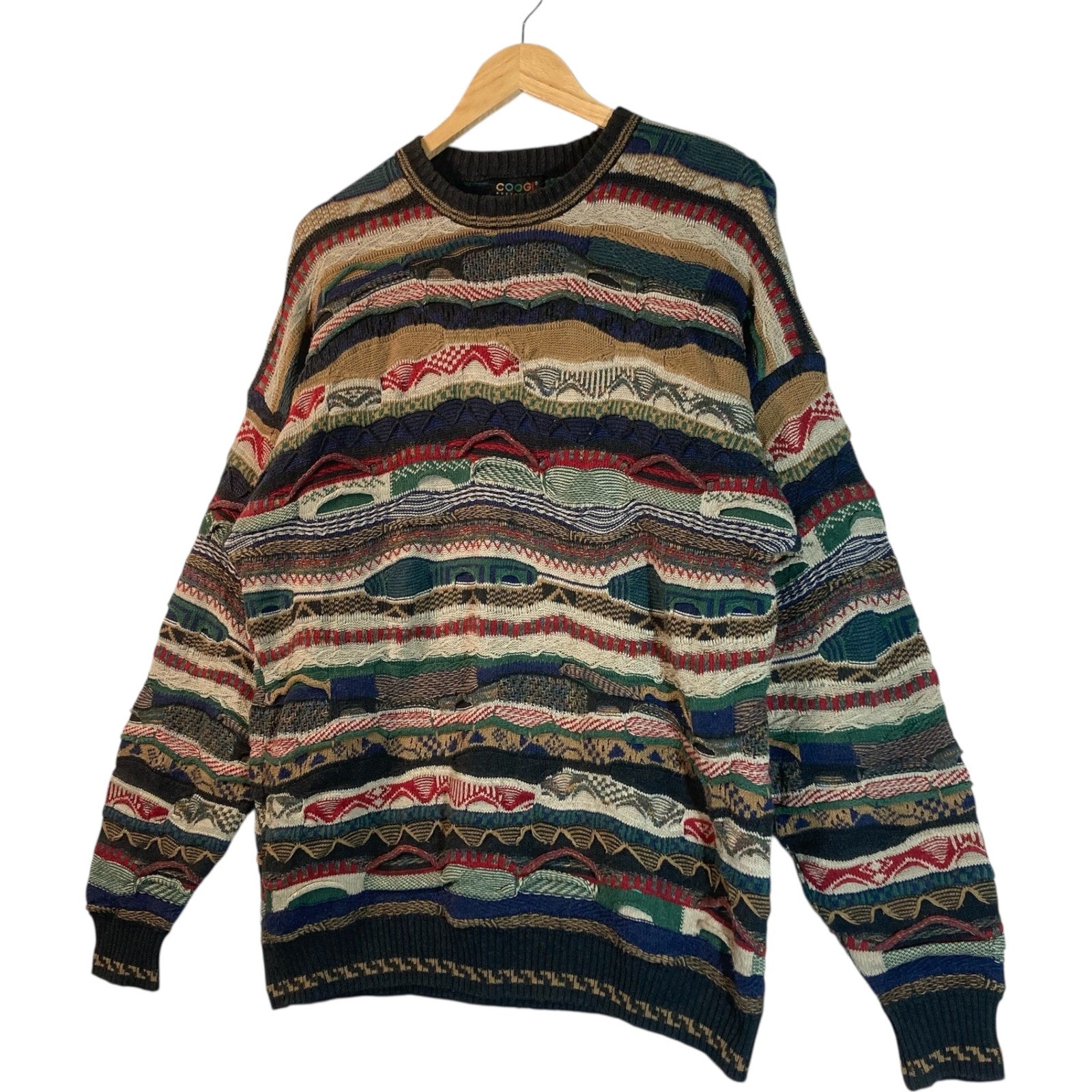 Vintage Coogi 3D Abstract Knit Sweater