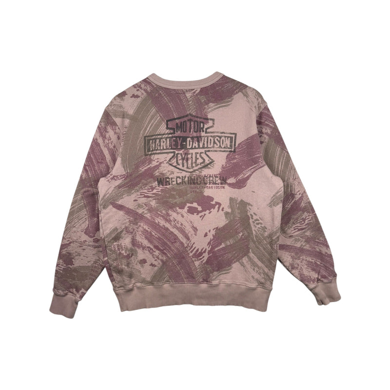 Vintage Harley Davidson Abstract Brushstroke Crewneck