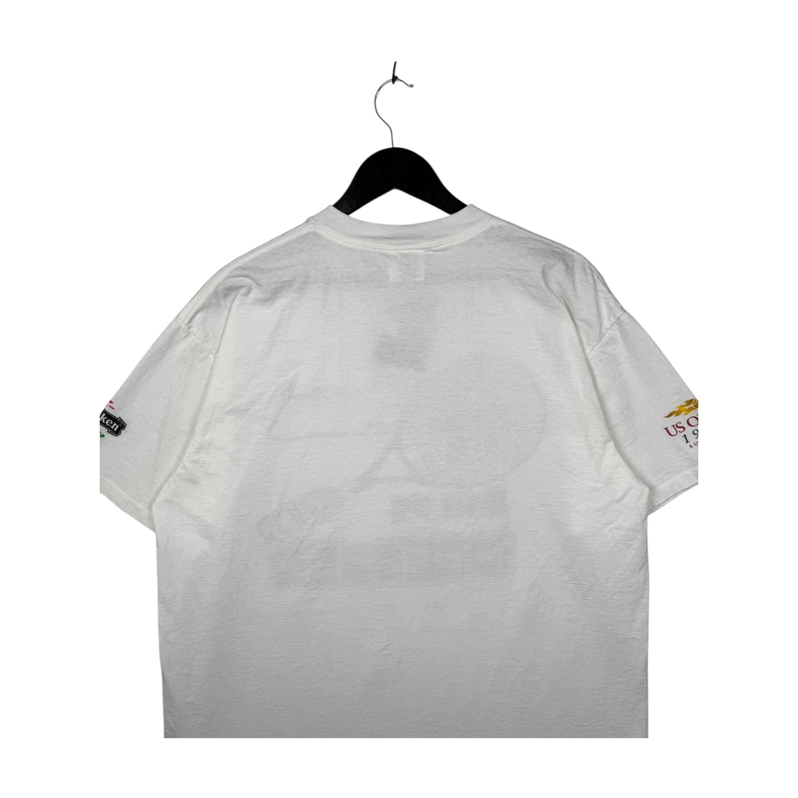 Vintage Art by McEnroe Tennis Racket Heineken T-Shirt