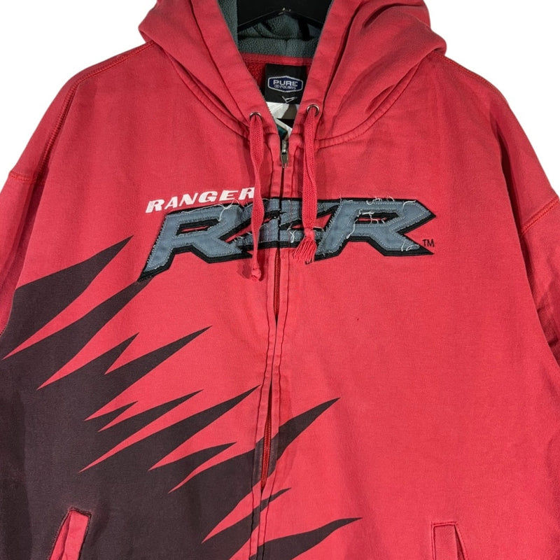 Vintage Polaris RZR Red Graphic Zip Hoodie