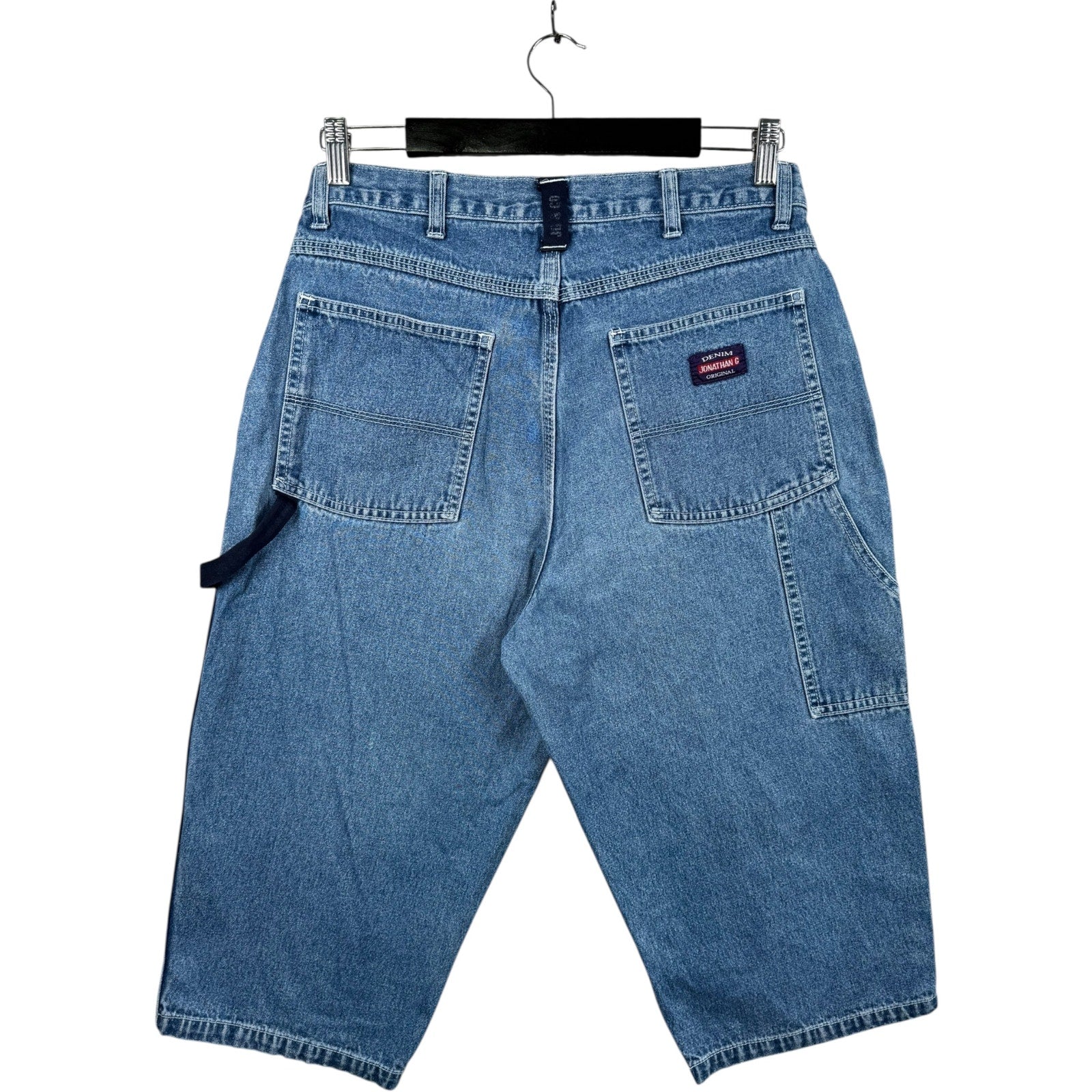 Vintage Capri Pants Straight Leg Cropped Denim Shorts 36