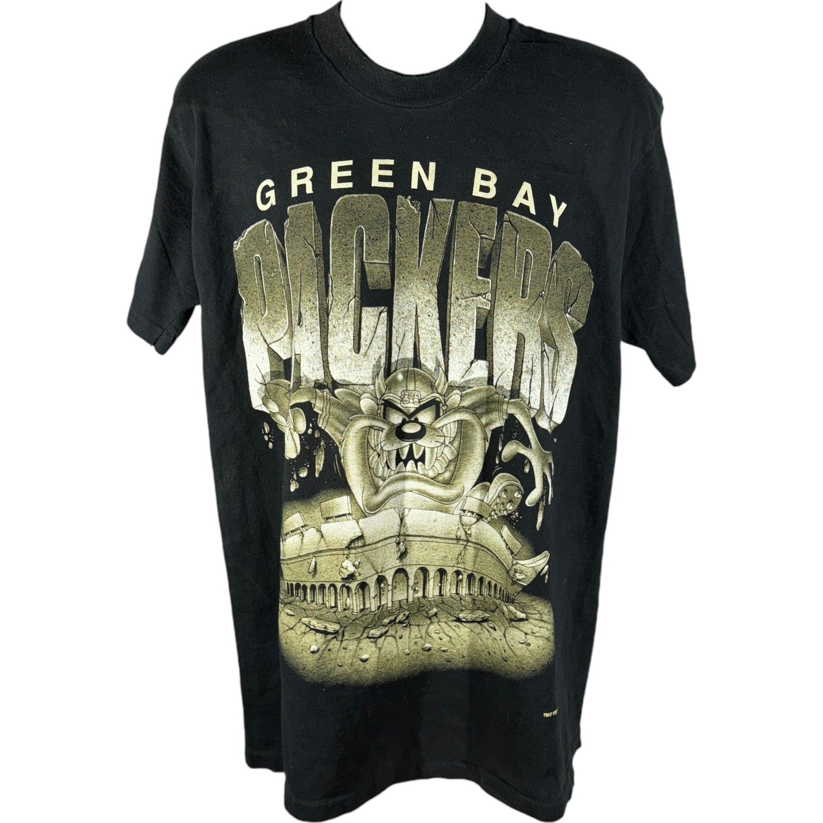 Vintage Looney Tunes Taz Greenbay Packers NFL Tee 90s