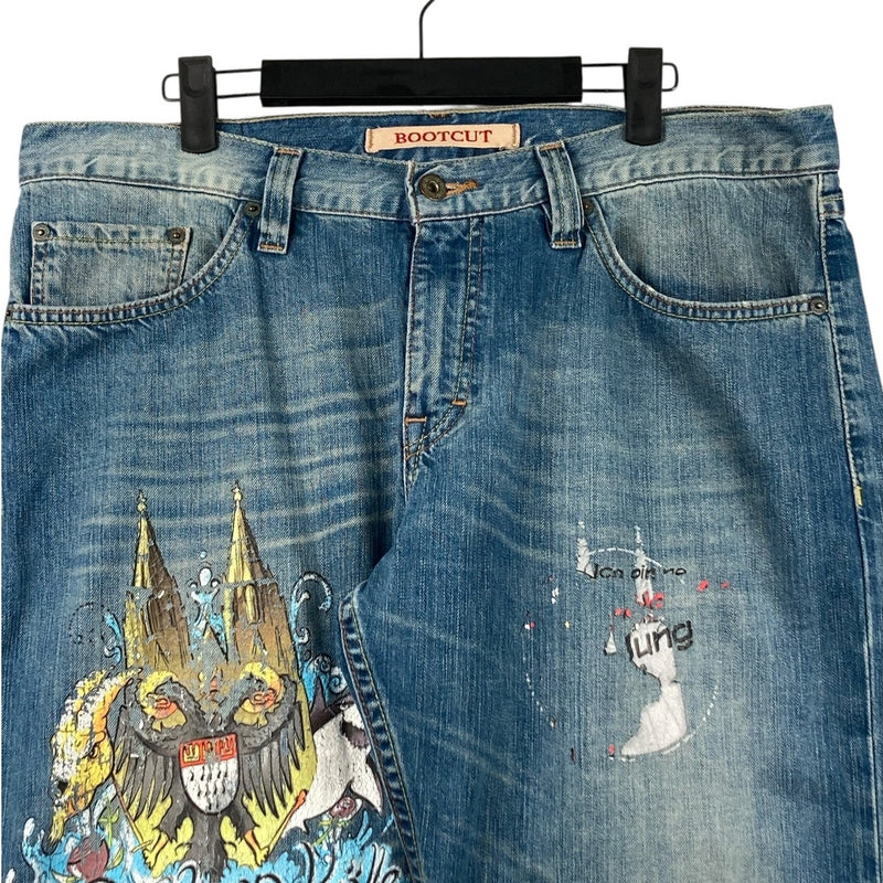 Vintage Mustang Graphic Denim Shorts 36