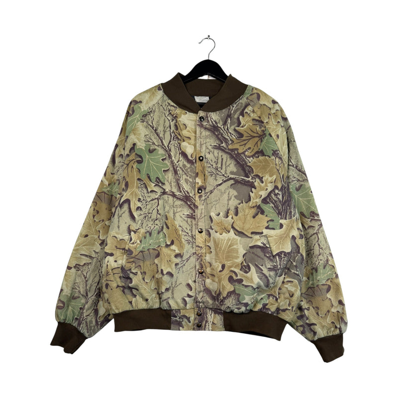 Vintage Camouflage Button Down Bomber Light Jacket