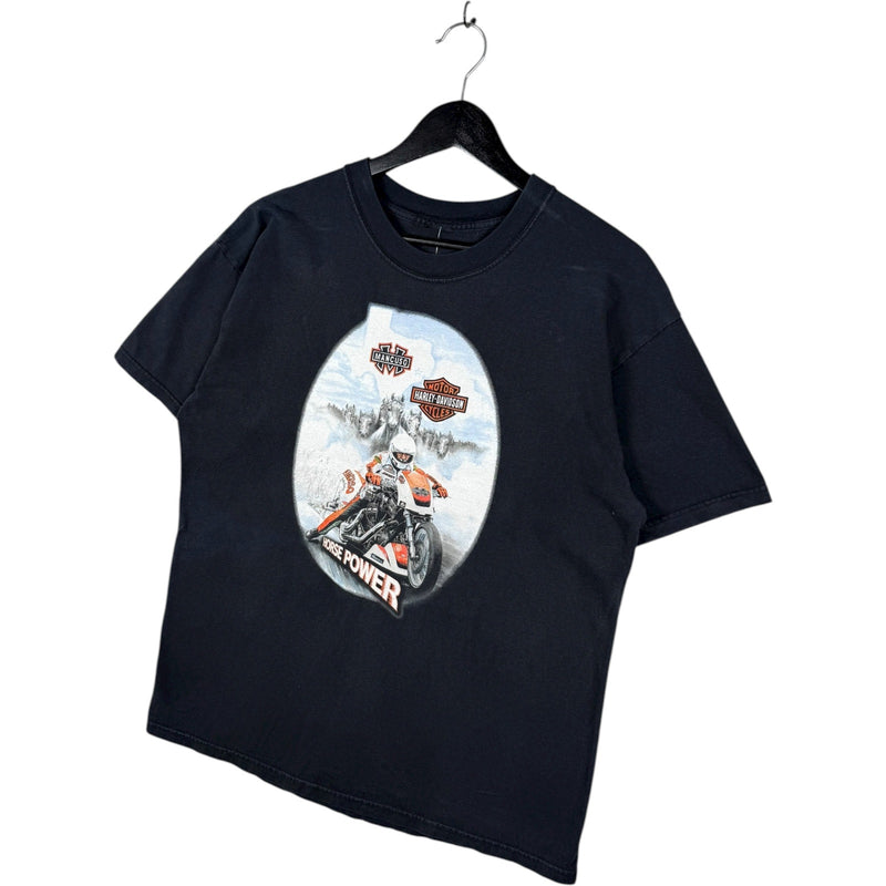 Vintage Harley Davidson Mancuso Houston Texas Drag Racing T-Shirt