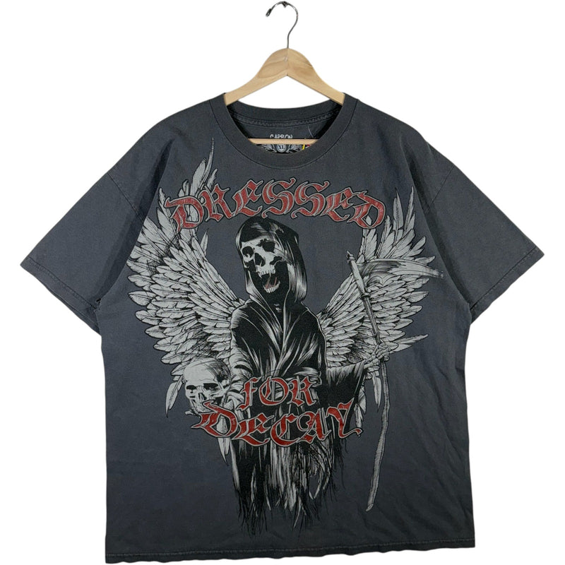 Vintage Y2K Skeleton "Dressed For Decay" Tee