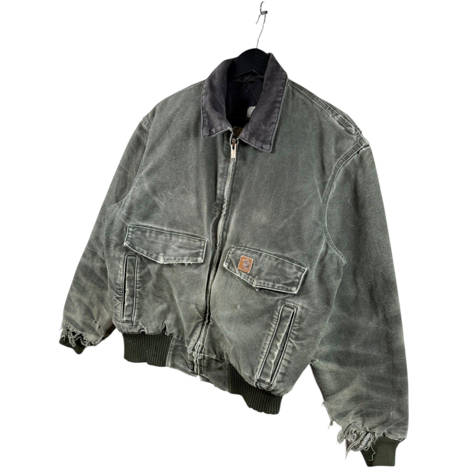 Vintage Carhartt Sandstone Quilted Fleece Lined Bomber Jacket