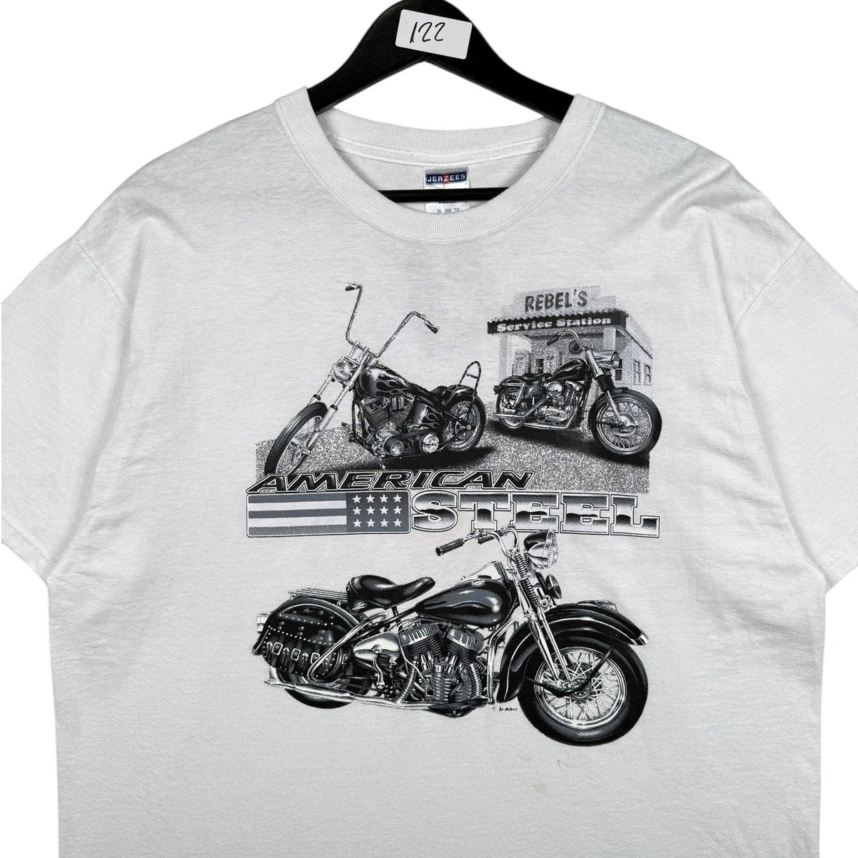 Vintage American Steel Motorcycle Graphic T-Shirt