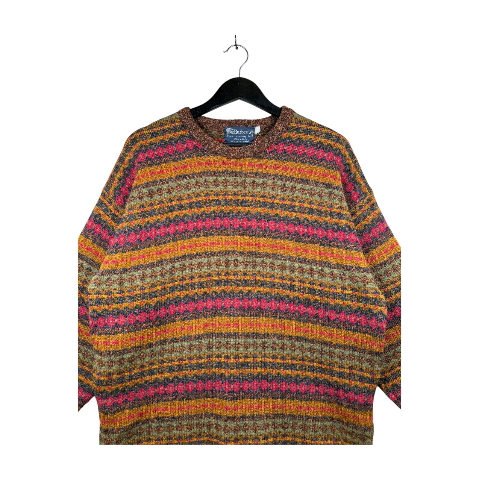 Vintage Burberry Geometric Sweater