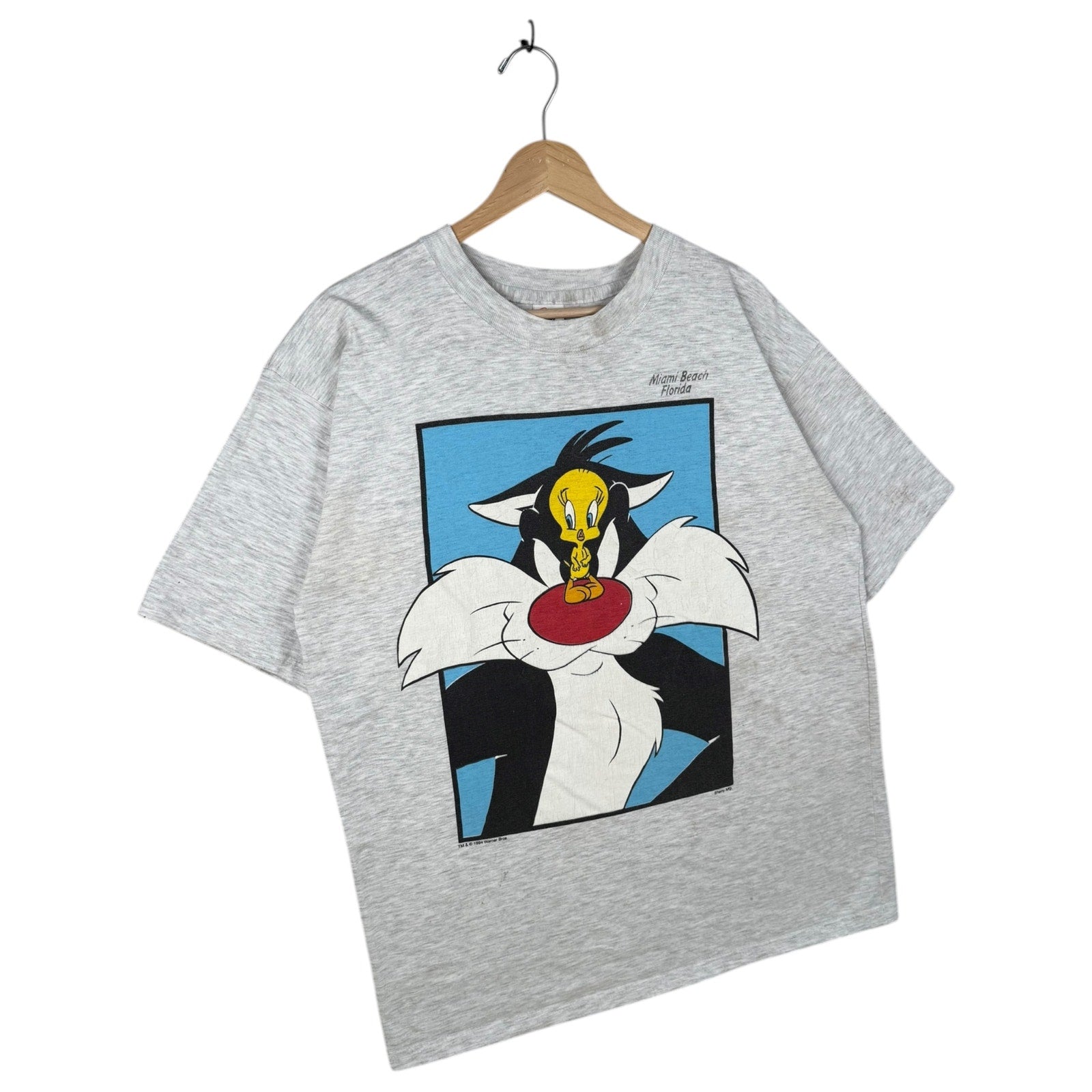 Vintage Looney Tunes Sylvester and Tweety Miami Beach T-Shirt
