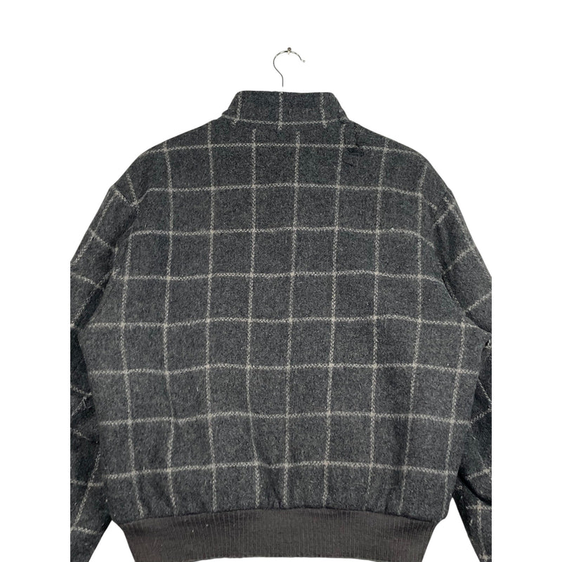 Vintage The Fox Collection Plaid Bomber Jacket