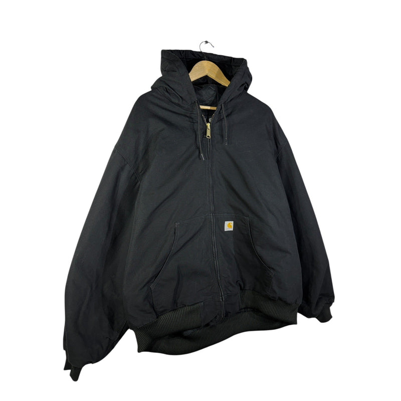 Vintage Carhartt Canvas Hooded Full Zip Workwear Jacket