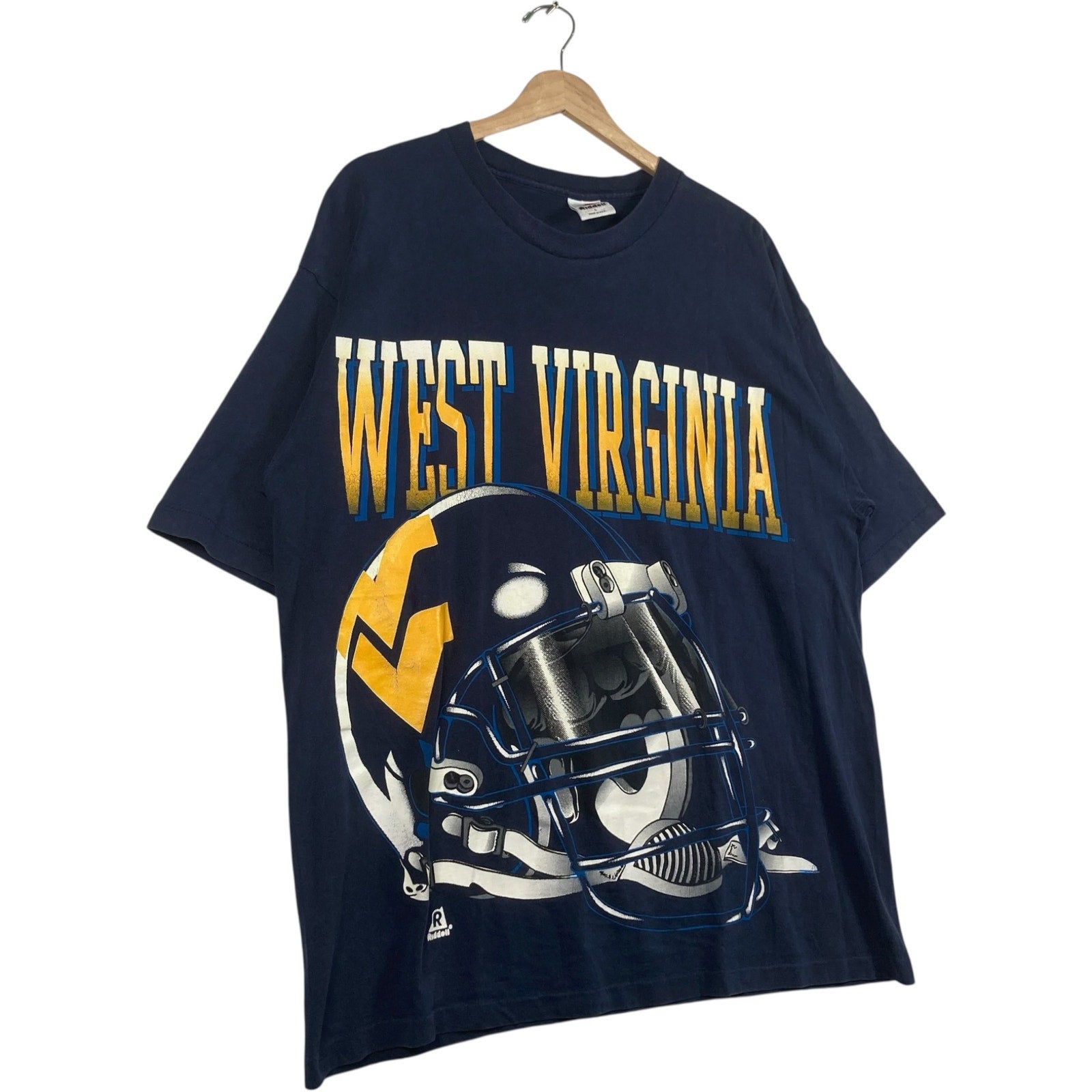 Vintage West Virginia Mountaineers Football Helmet Tee