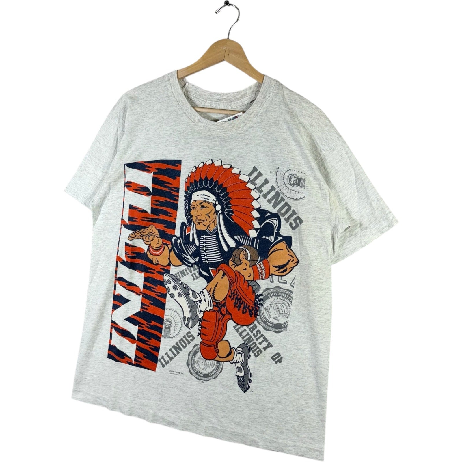 Vintage University Of Illinois Chief Illiniwek Tee