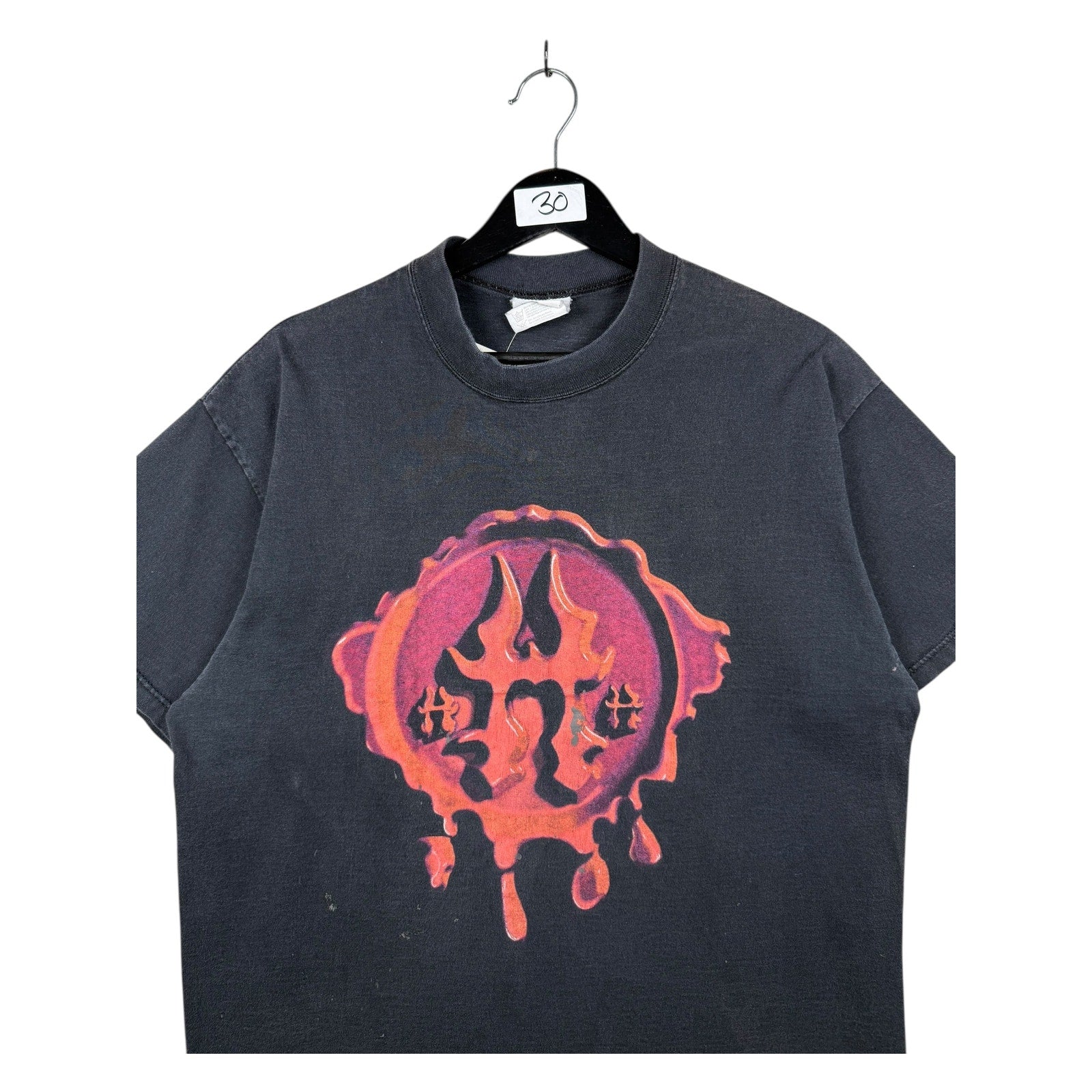 Y2K Tribal Flame Trident T-Shirt