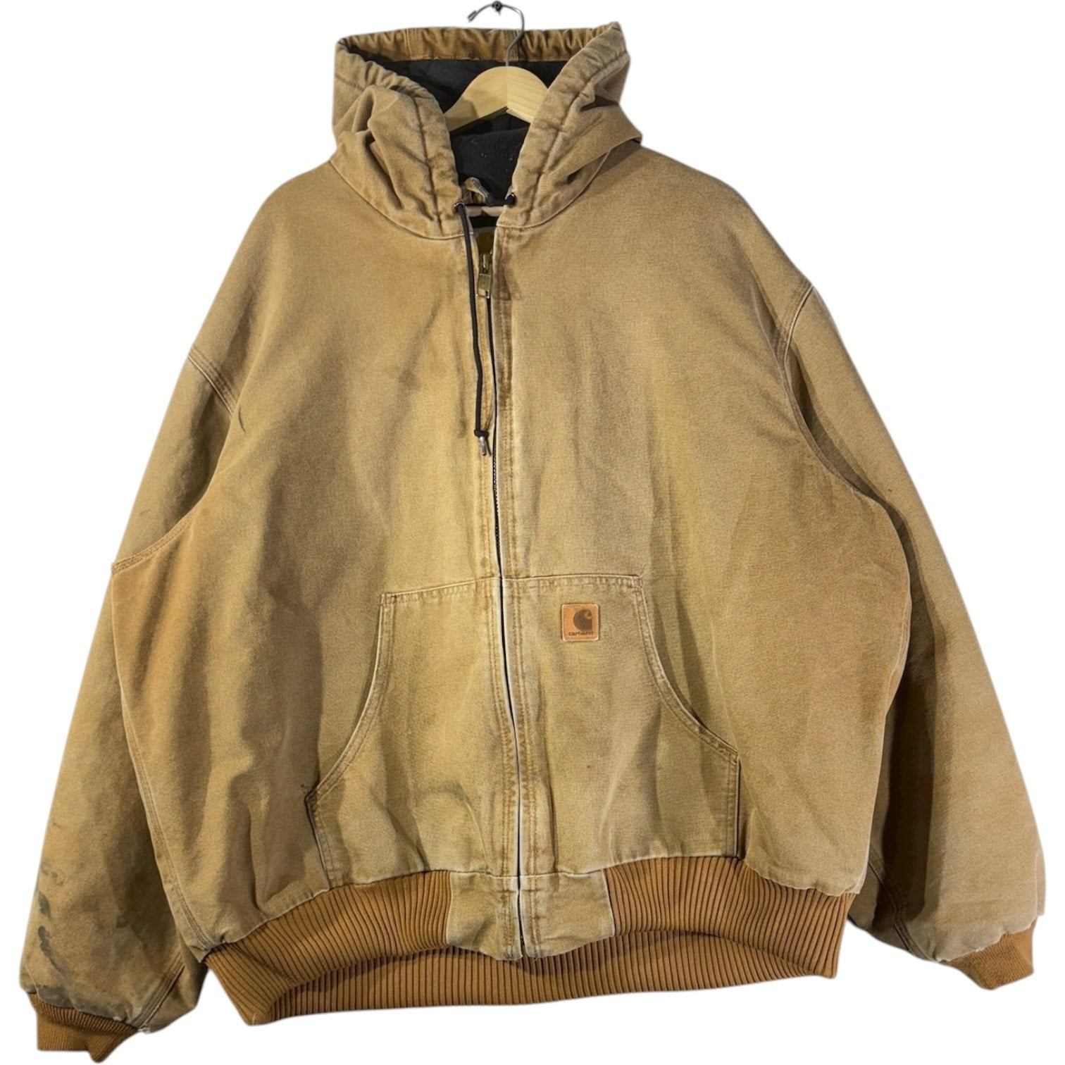 Vintage Carhartt Hooded Full Zip Canvas Workwear Jacket