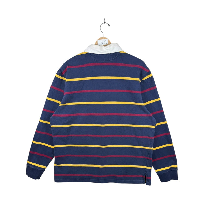 Vintage Polo Ralph Lauren Striped Rugby Long Sleeve Polo