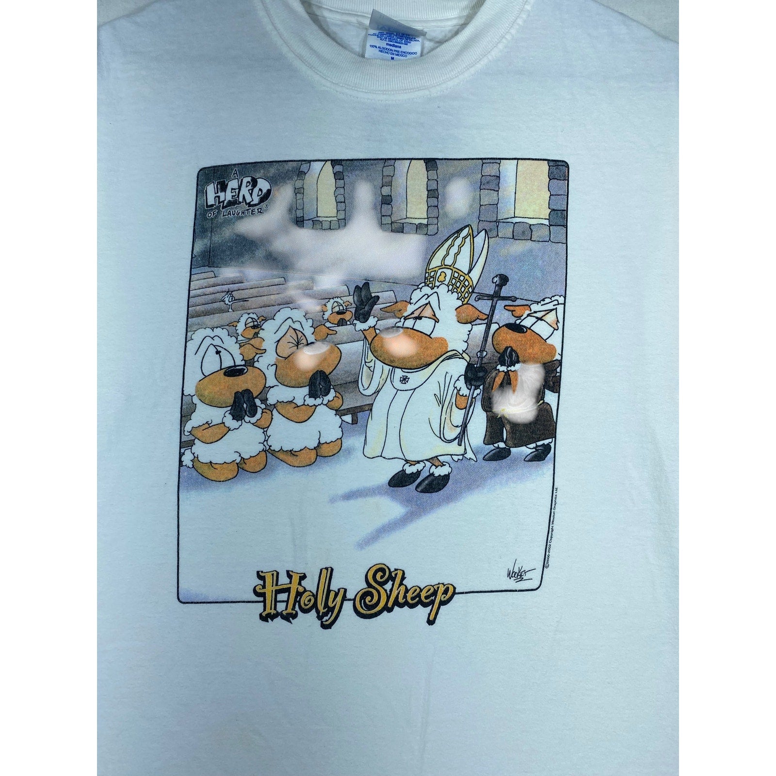 Vintage Holy Sheep Humor Graphic Tee T-Shirt