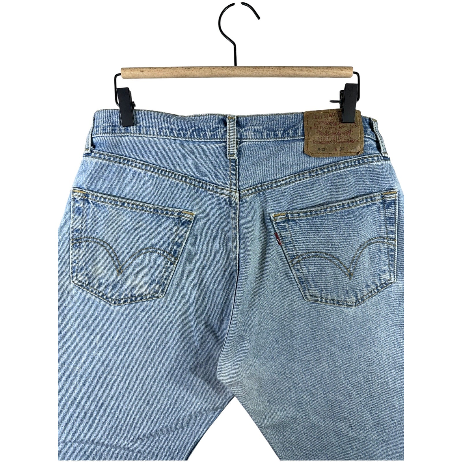 Vintage Levi's 501 Denim Raw Hem Cut Off Shorts 34