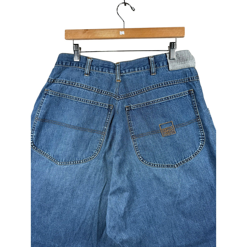 Vintage Brand X Loose Fit Utility Denim Shorts 34