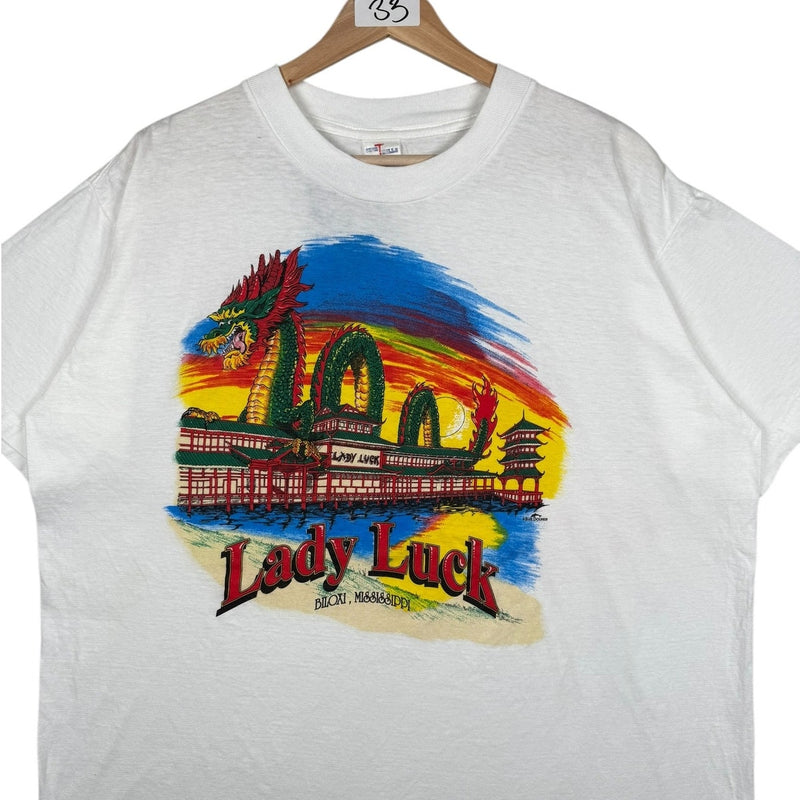 Vintage Lady Luck Dragon Casino T-Shirt