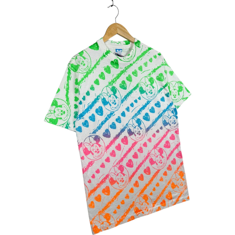 Vintage Disney Minnie Rainbow All Over Print T-Shirt