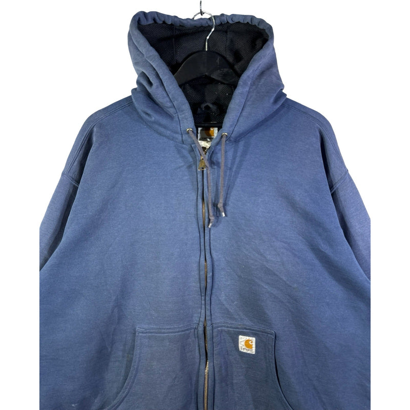Vintage Carhartt Full Zip Drawstring Jacket Hoodie