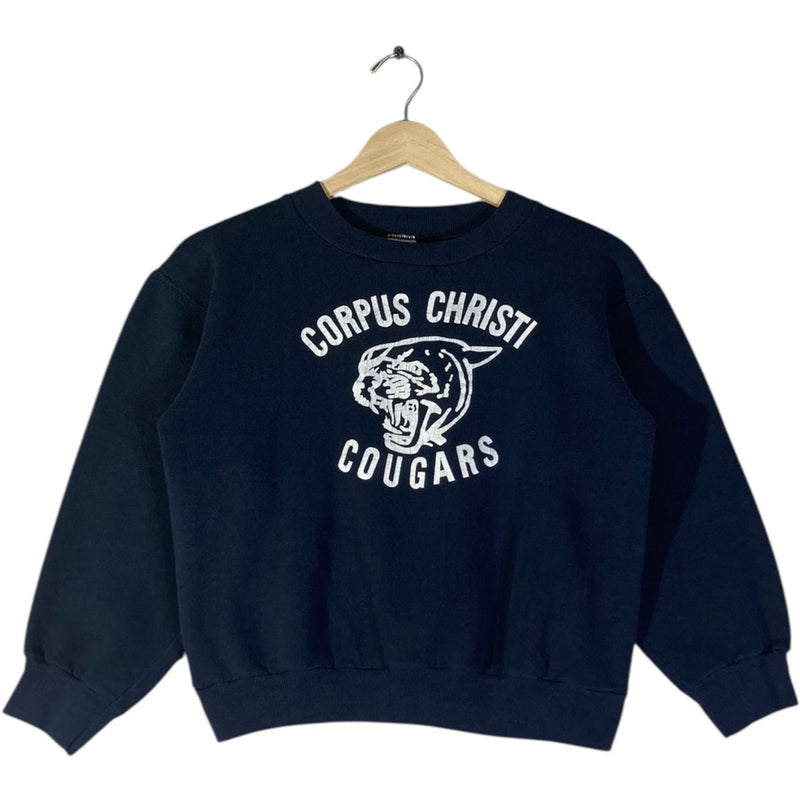 Vintage Corpus Christi Cougars Mascot Crewneck Youth