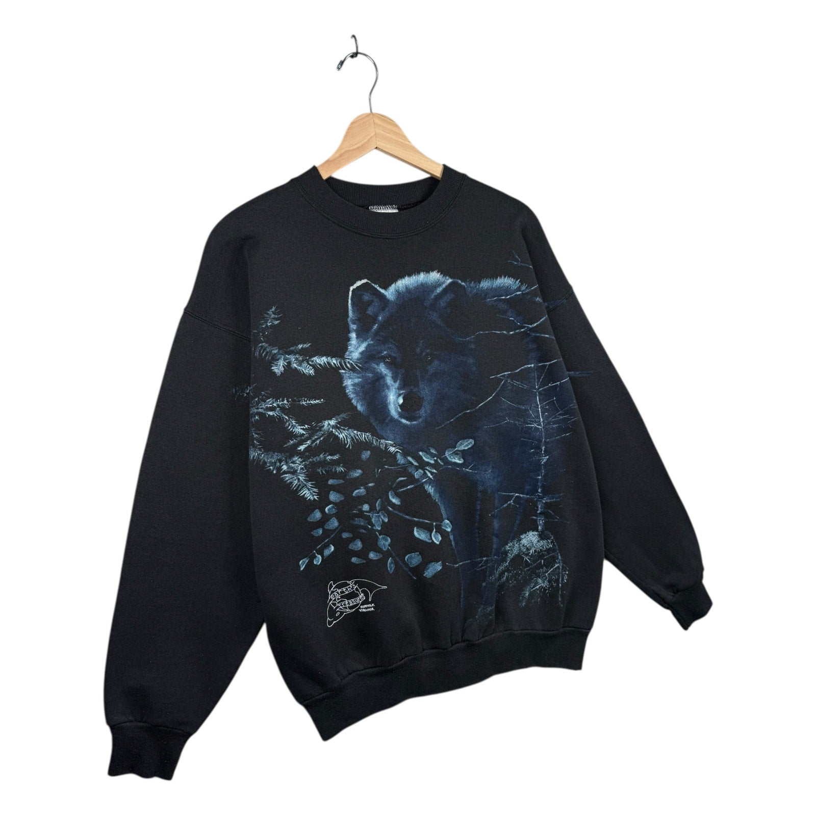 Vintage Wolf Nature Graphic Crewneck