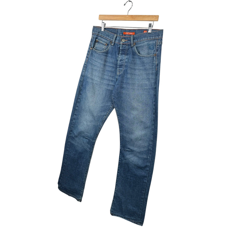 Vintage Ed Hardy Tiger Embroidered Pockets Denim Jeans 32