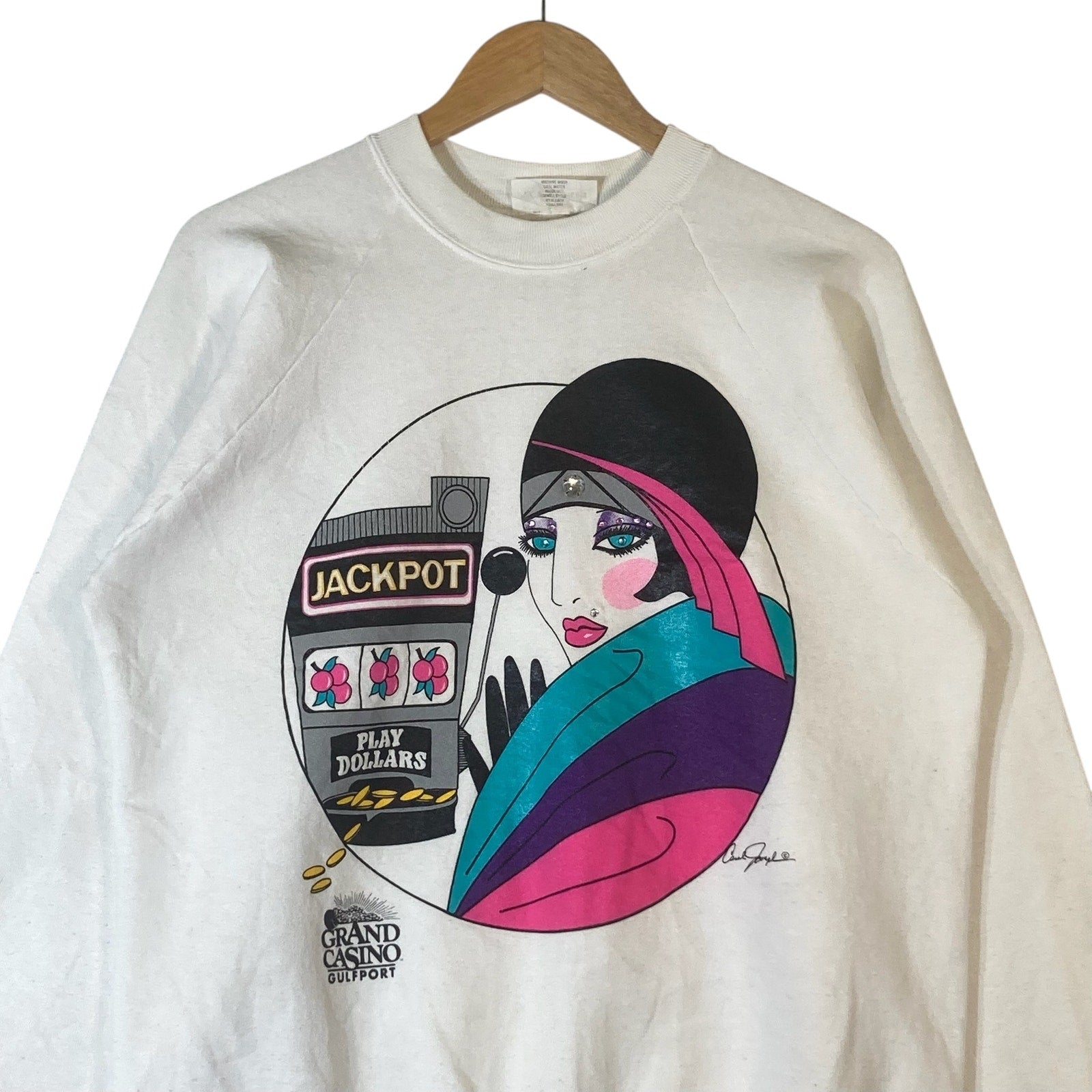 Vintage Art Attack Grand Casino Jackpot Crewneck