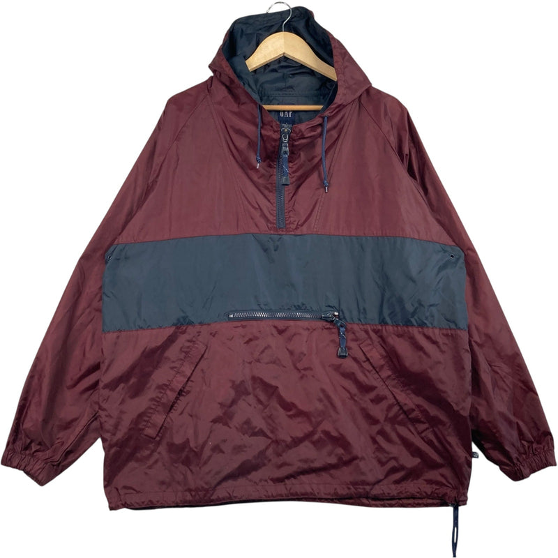 Vintage GAP Logo Hooded Windbreaker Anorak Light Jacket