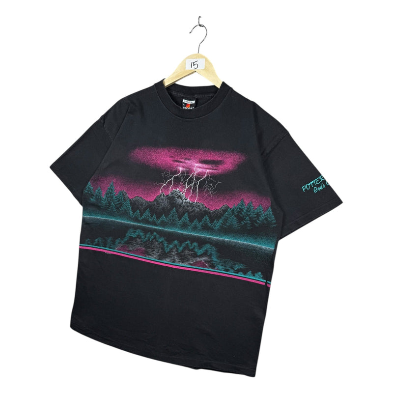 Vintage Lightning Graphic AOP T-Shirt