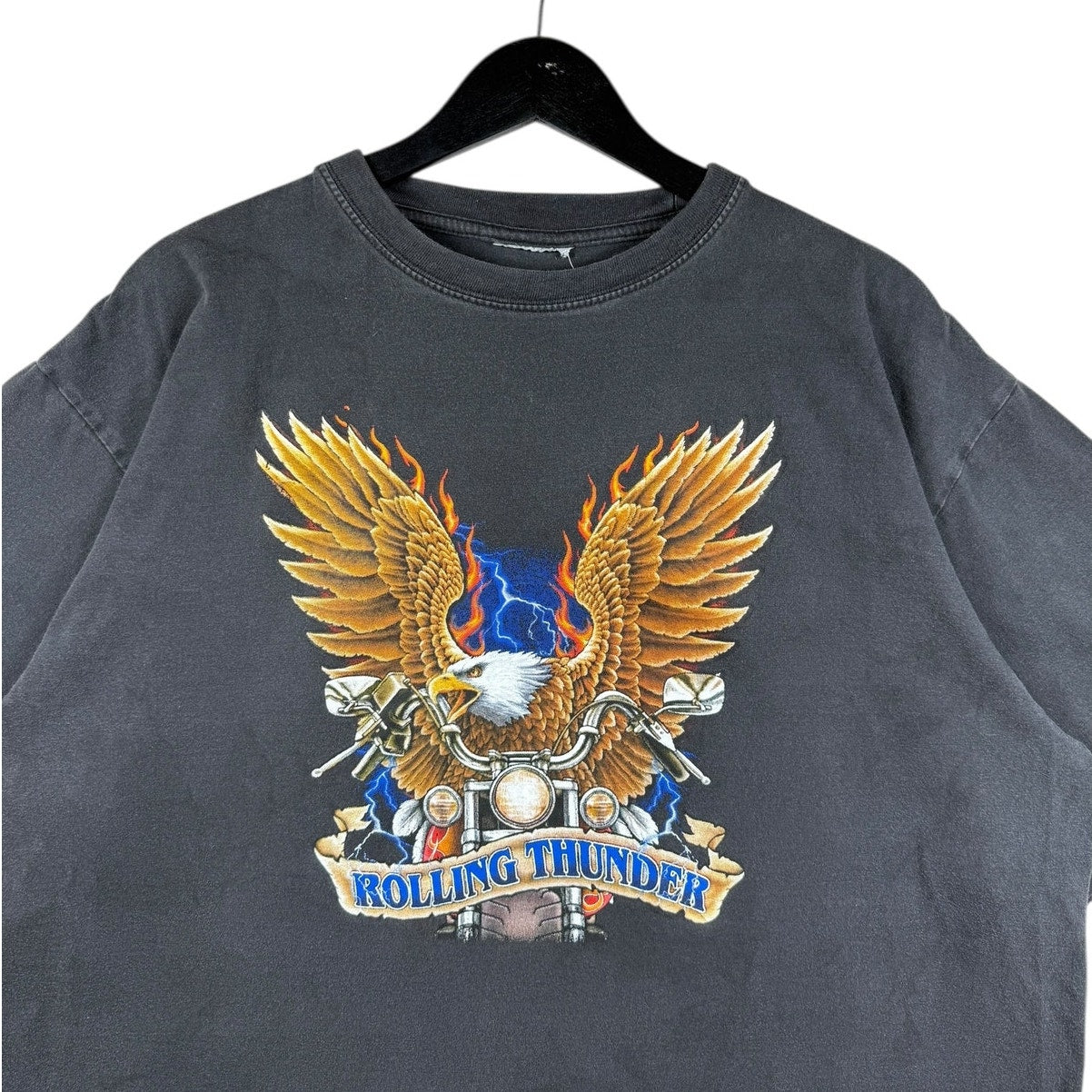 Vintage Eagle Motorcycle Biker Graphic T-Shirt