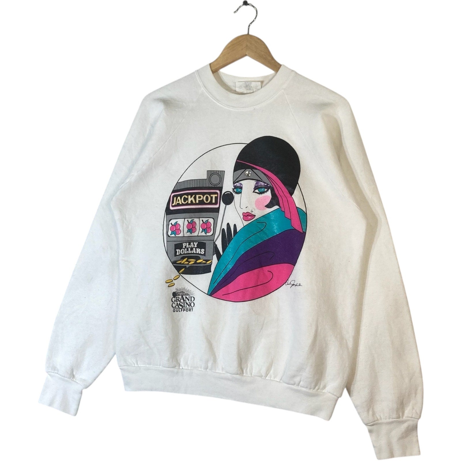 Vintage Art Attack Grand Casino Jackpot Crewneck