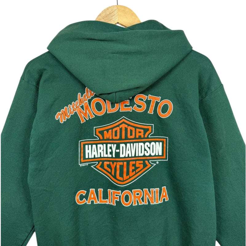 Vintage Harley Davidson Modesto California Graphic Hoodie