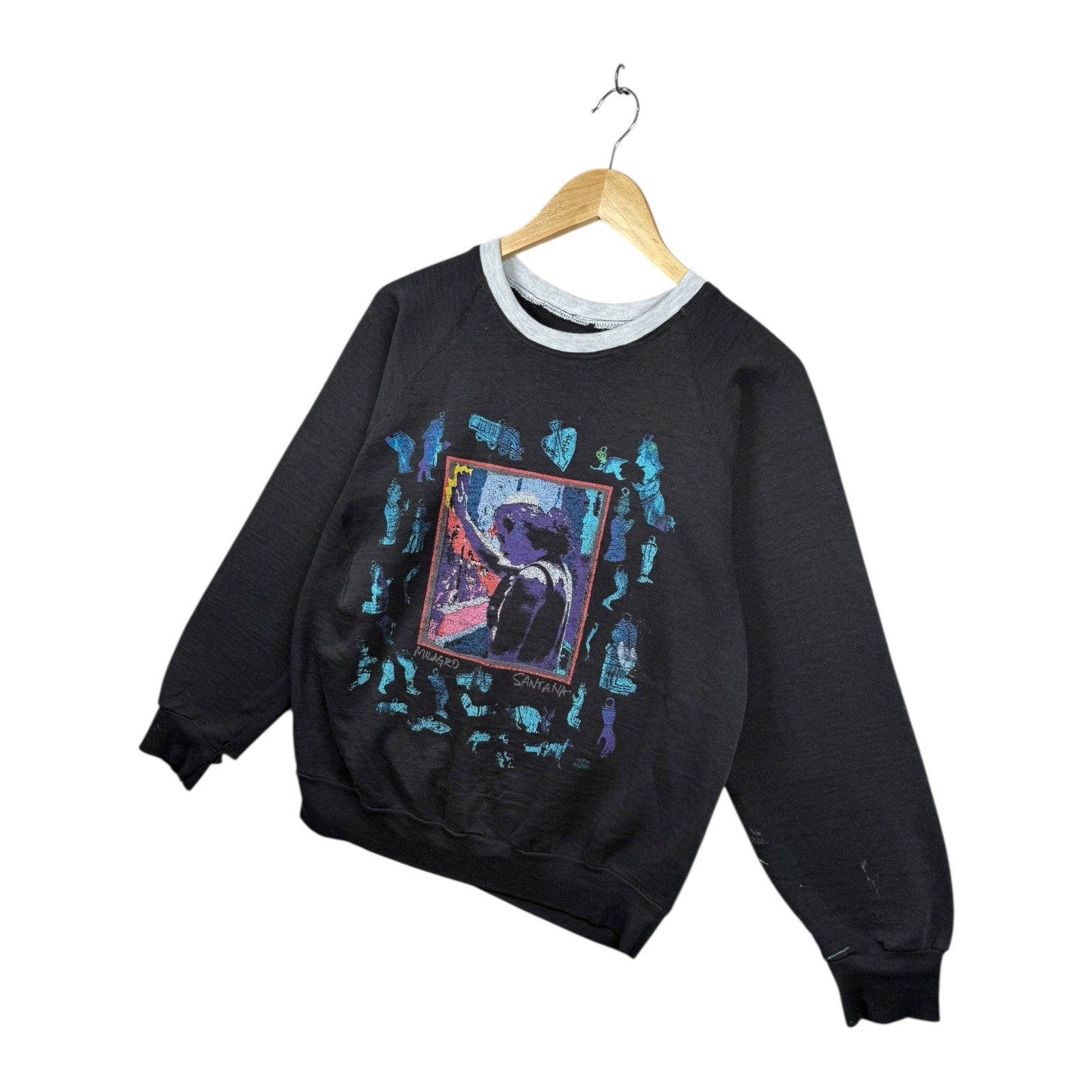 Vintage Carlos Santana Milagro Graphic Crewneck