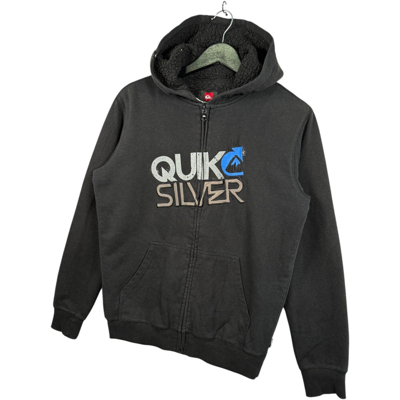 Vintage Quick Silver Spellout Hooded Full Zip Hoodie