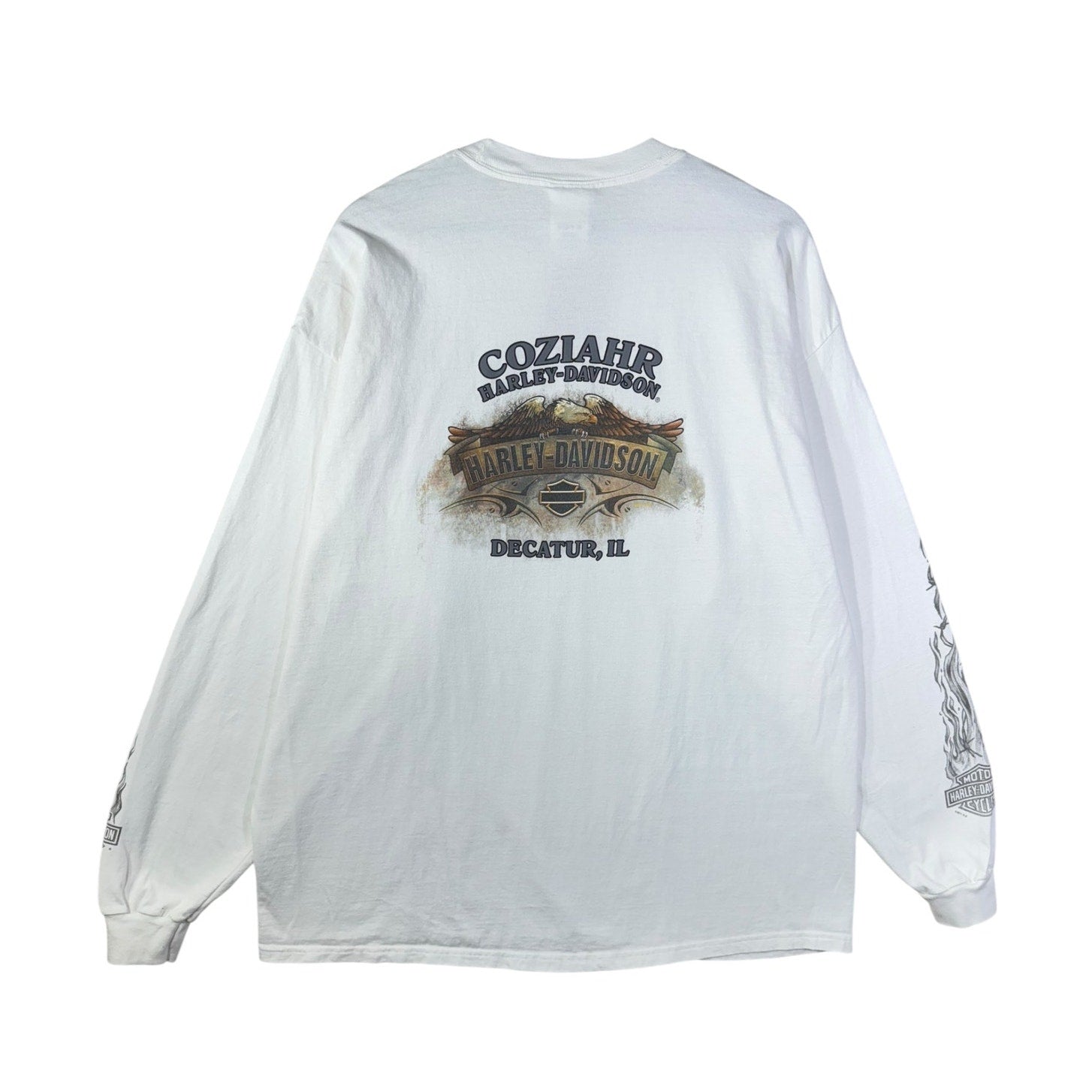 Vintage Harley Davidson Coziahr Decatur IL Long Sleeve T-Shirt