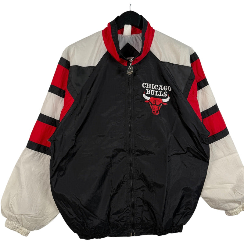 Vintage Chicago Bulls Logo Color Block NBA 90s Windbreaker