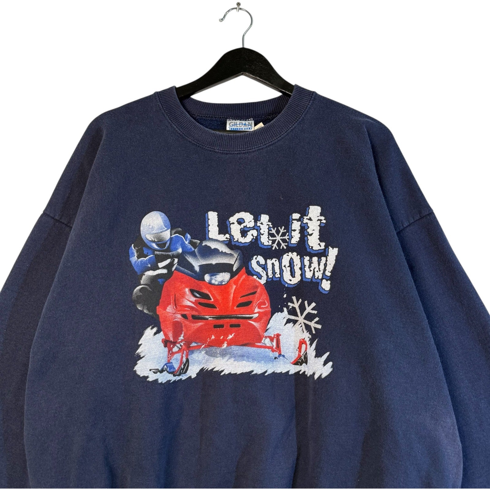 Vintage Snowmobile "Let's Snow" Crewneck