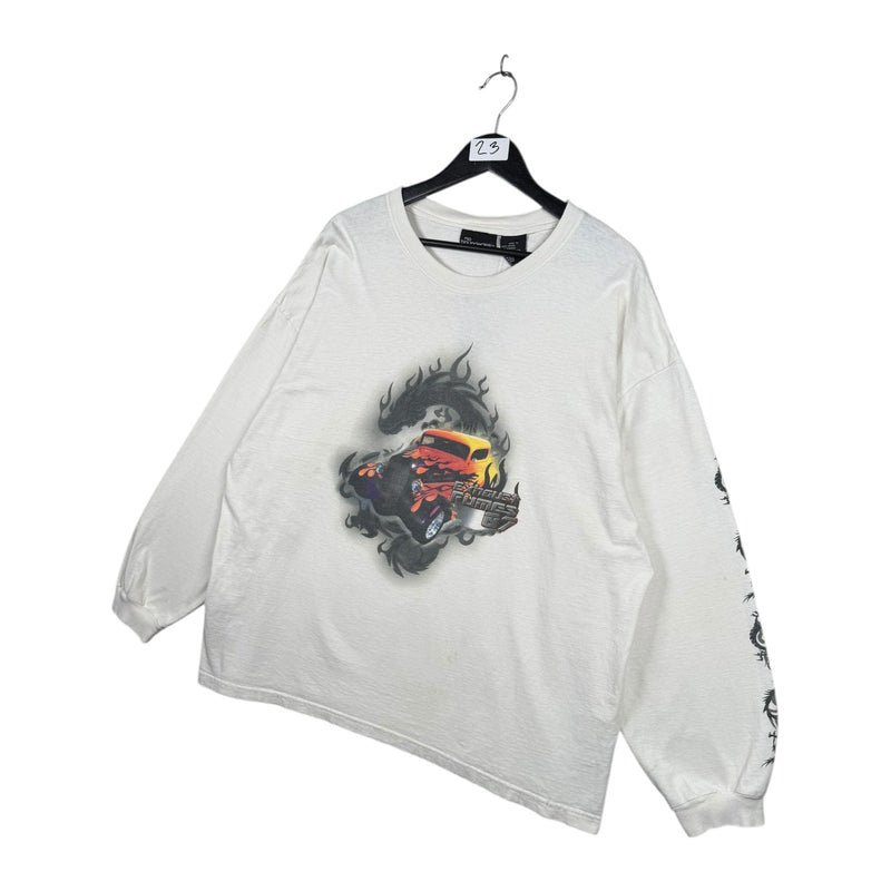 ***measurement*** Vintage Phat Phlames Hot Rod Flames T-Shirt