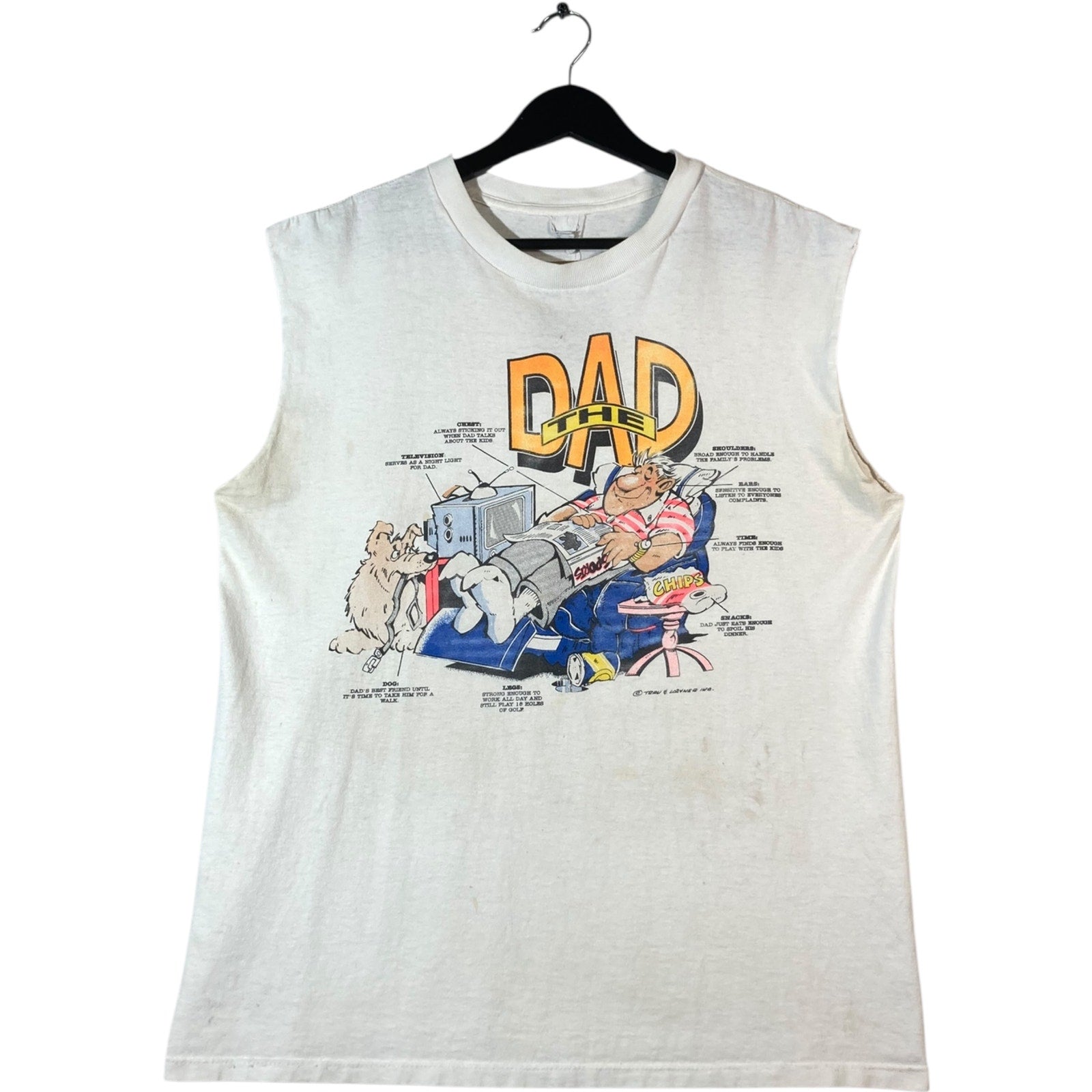 Vintage Dad Comic Muscle Sleeves Tank Top