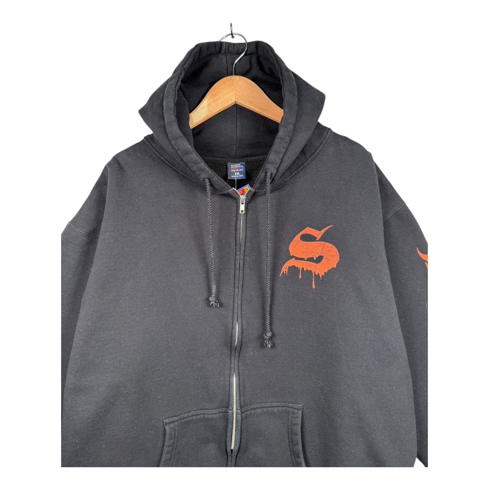 Vintage Sludge Snake Skull Full Zip Hoodie