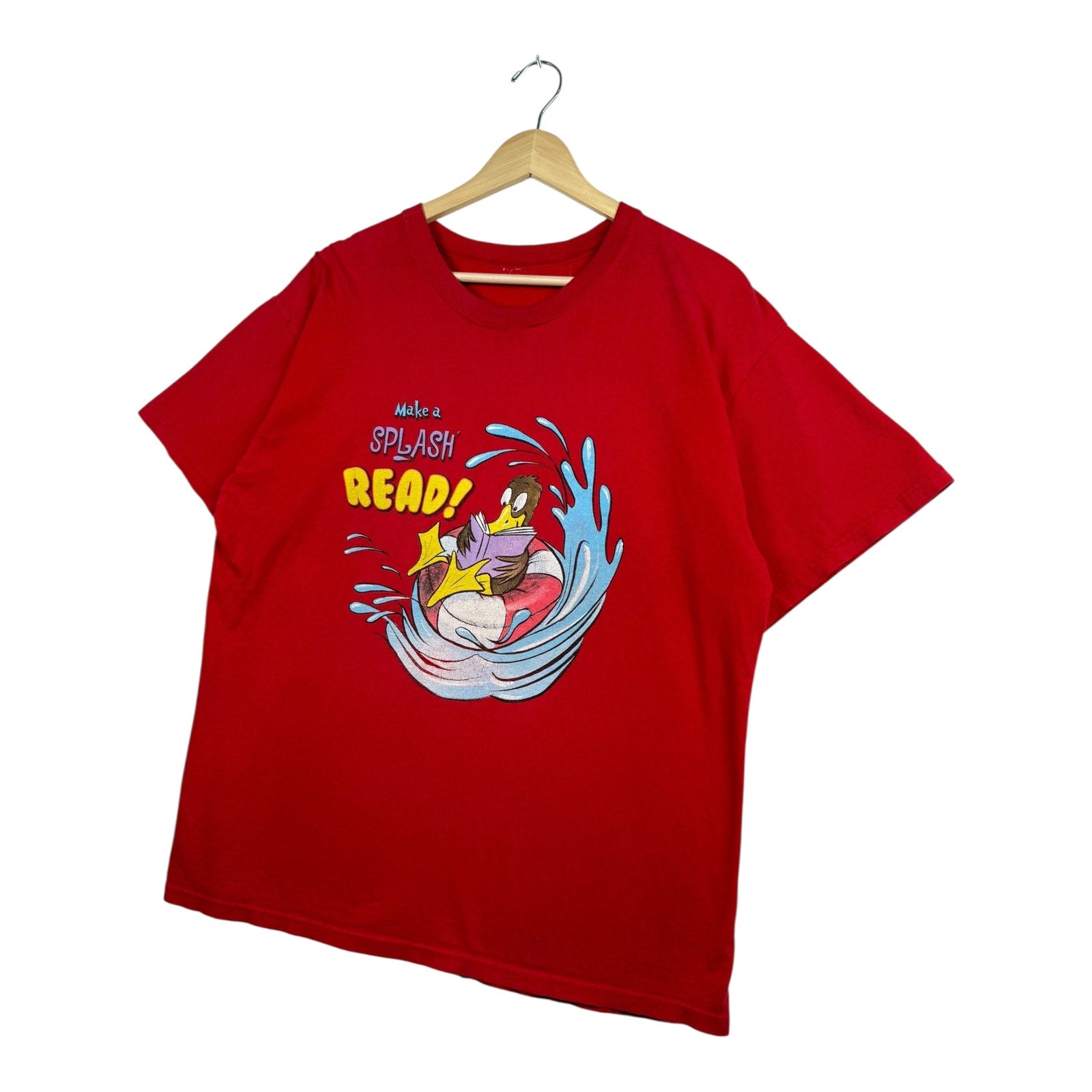 Vintage Make a Splash Read Duck Cartoon Graphic T-Shirt