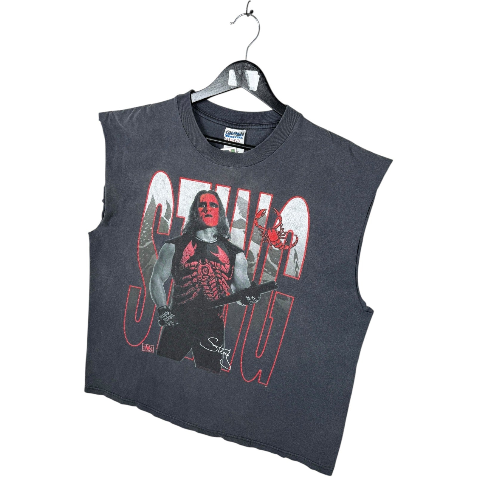 Vintage Sting WCW nWo Wrestling Cut Off Muscle Tee Top